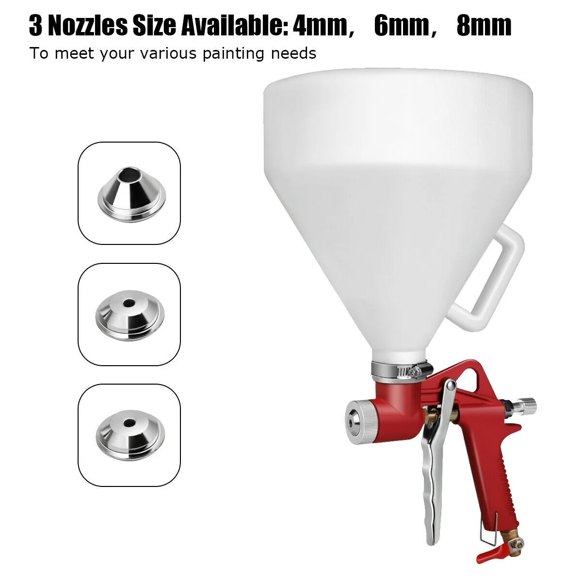 Goplus 1.45 Gallon Air Texture Gun, Drywall Texture Sprayer with 3 Nozzle 4.0mm, 6.0mm - Image 6