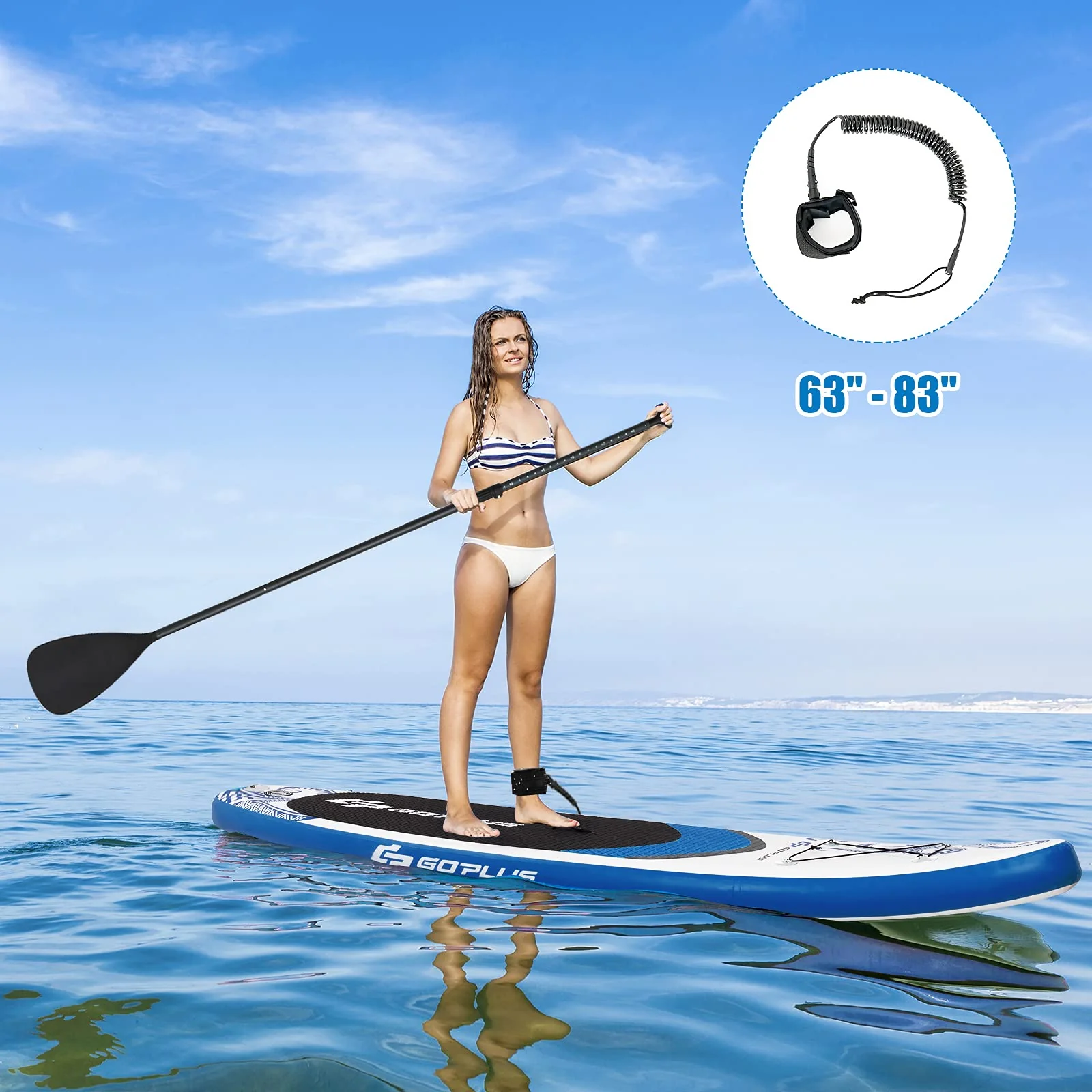 10.5/11FT Inflatable Stand Up Paddle Board, 6.5" Thick SUP with Carry Bag - Image 3