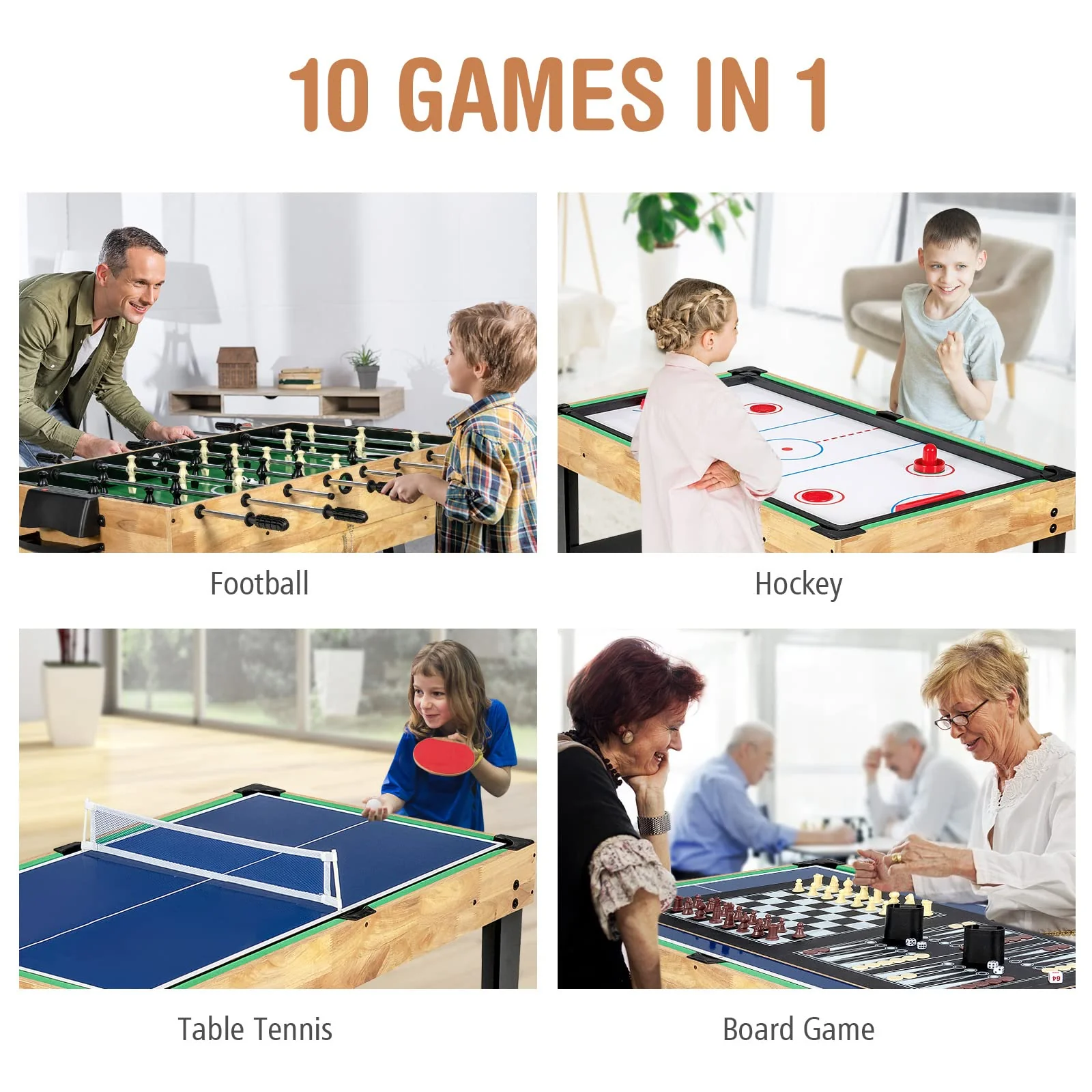 10-in-1 Combination Multi Game Table Set - Image 3