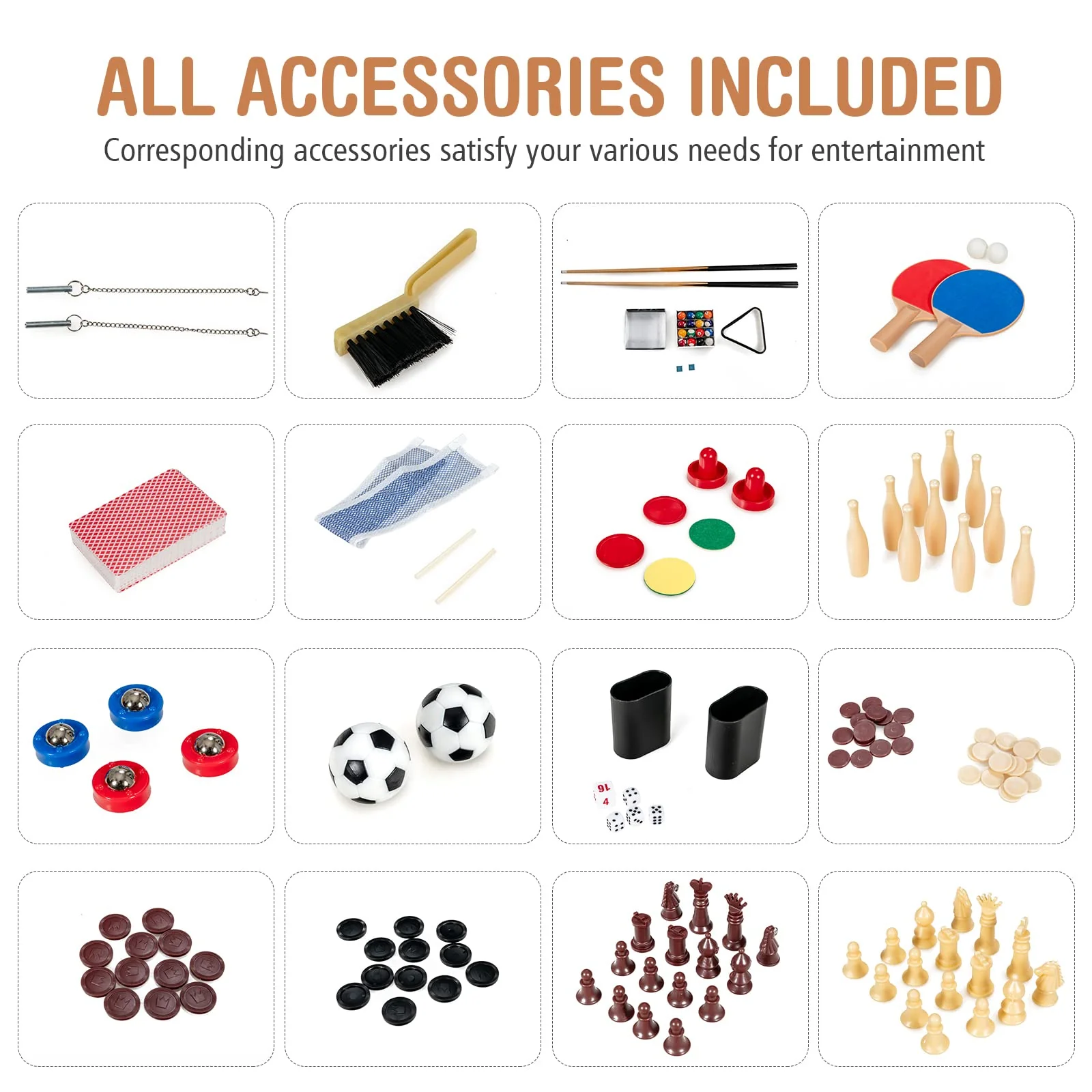 10-in-1 Combination Multi Game Table Set - Image 5