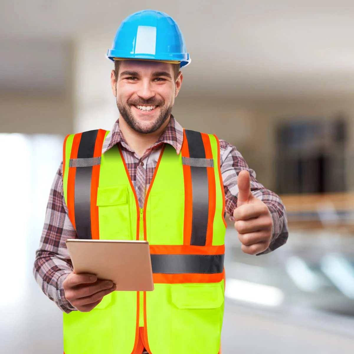 10 Pack Safety Vest, High Visibility Reflective Security Vest Construction Vest - Image 2