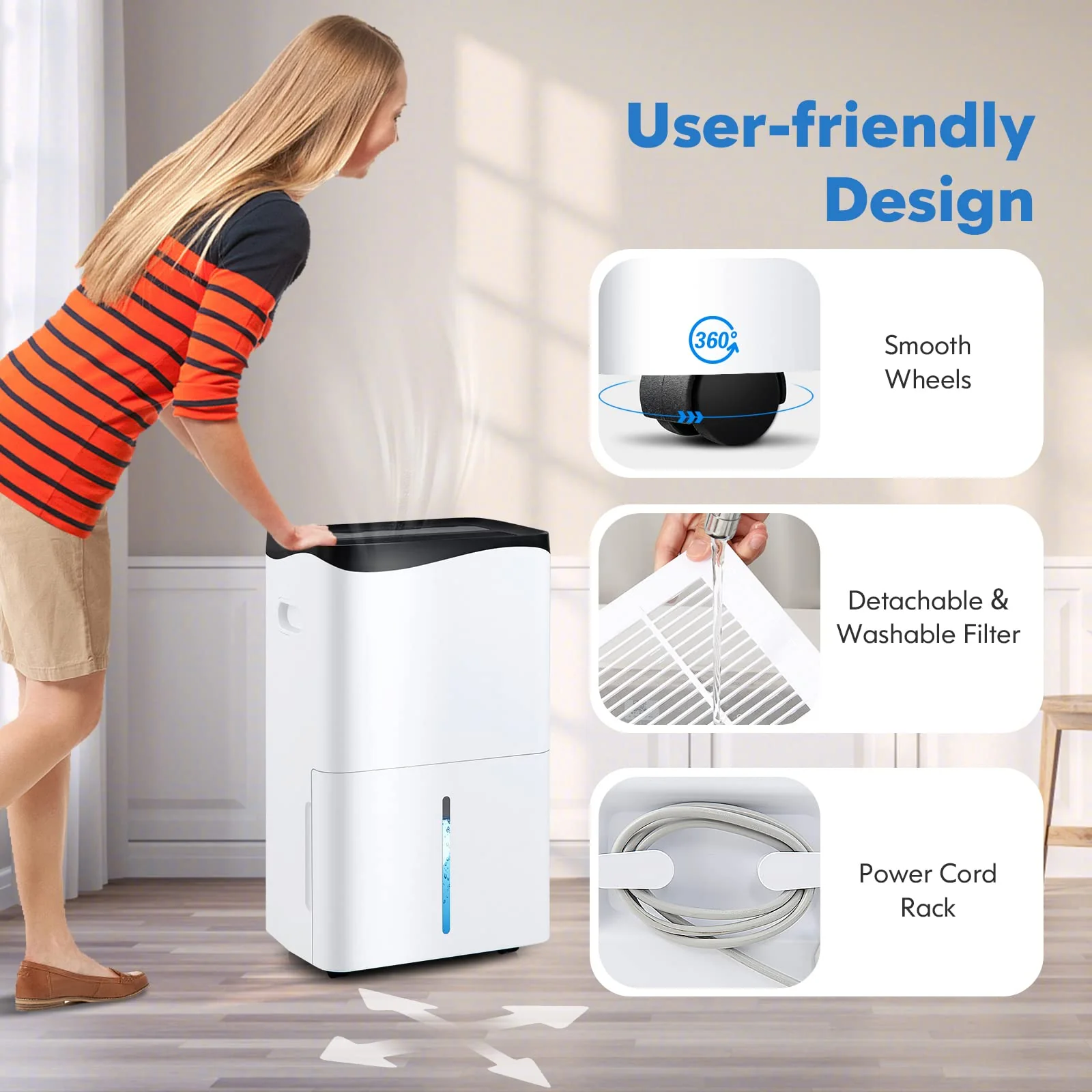 100 Pint Dehumidifier Rooms up to 5500 Sq. Ft with Smart App & Alexa Voice Control - Image 8
