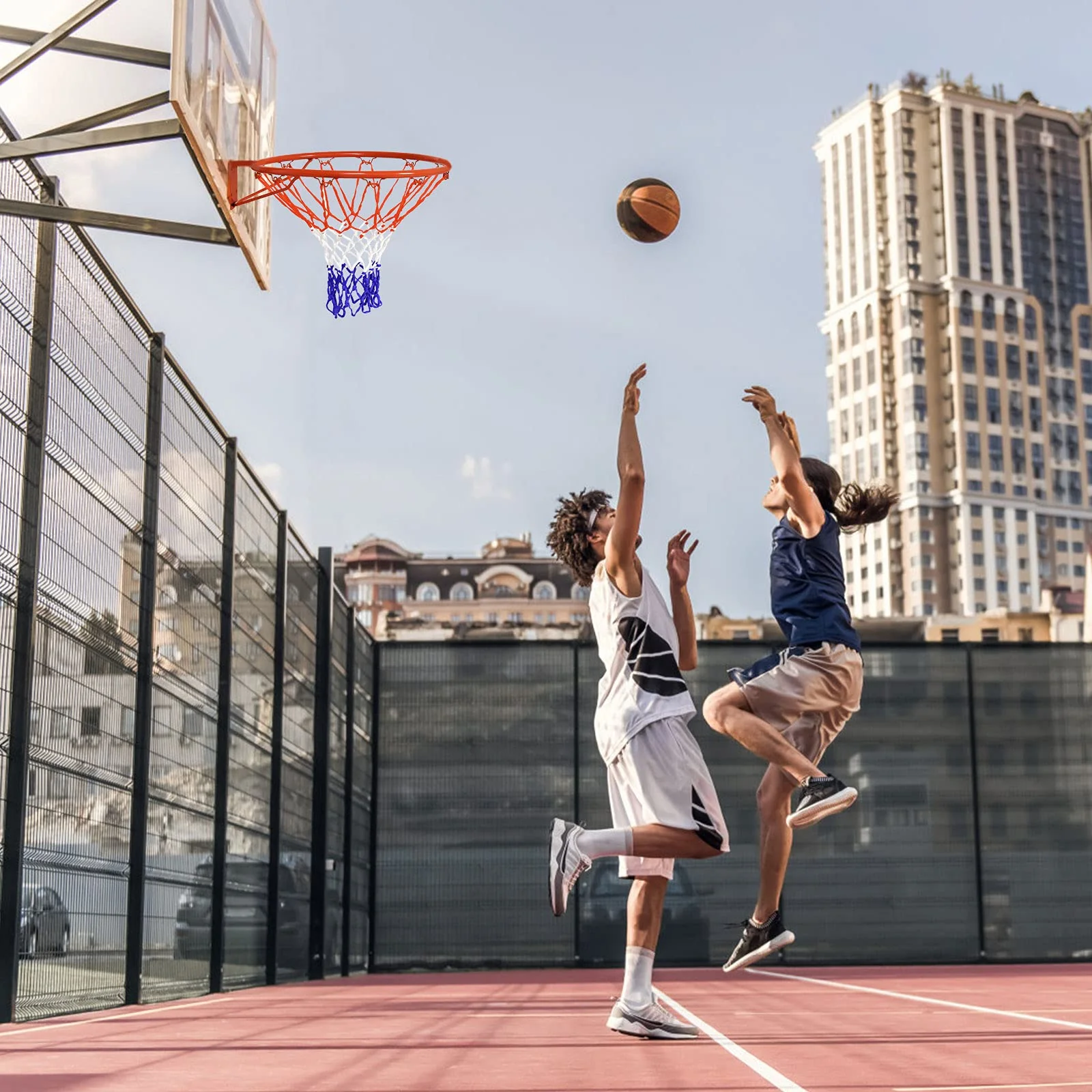 Goplus Replacement Basketball Rim Net, 18inch Portable Basketball Hoop - Image 9
