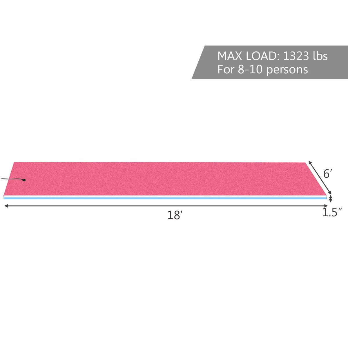Floating Water Pad Mat, Tear-Resistant XPE Foam (18' x 6' /12' x 6') - Image 16