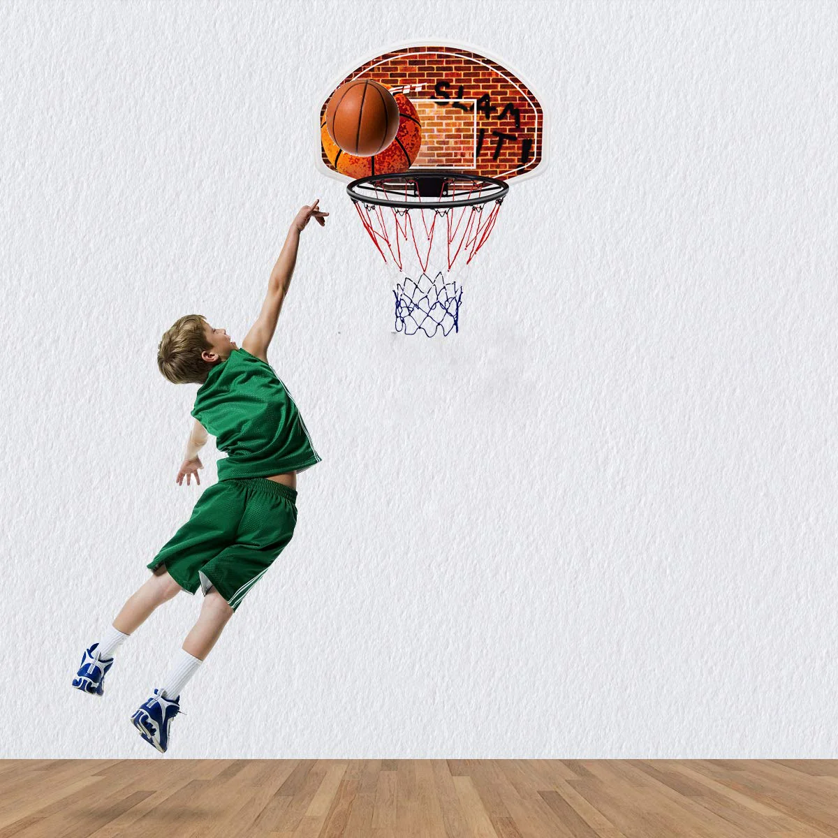 29" x 20" Mini Basketball Hoop Wall Mounted Portable Basketball Backboard - Image 3