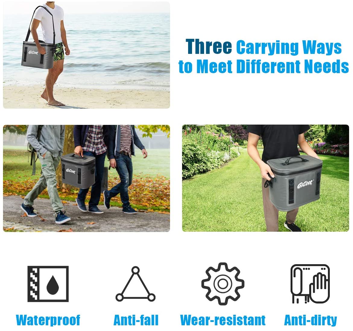 30-Can Portable Cooler Bag, Insulated Soft Camping Cooler - Image 7