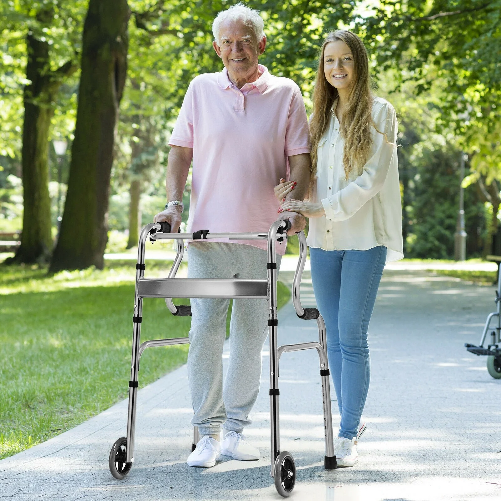 440LBS Foldable Standard Walker - Image 2