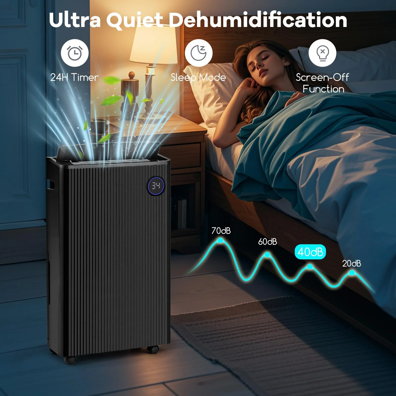 4500 Sq. Ft Dehumidifier for Basement, 57 Pints Quiet Dehumidifier w/Drain Hose - Image 6