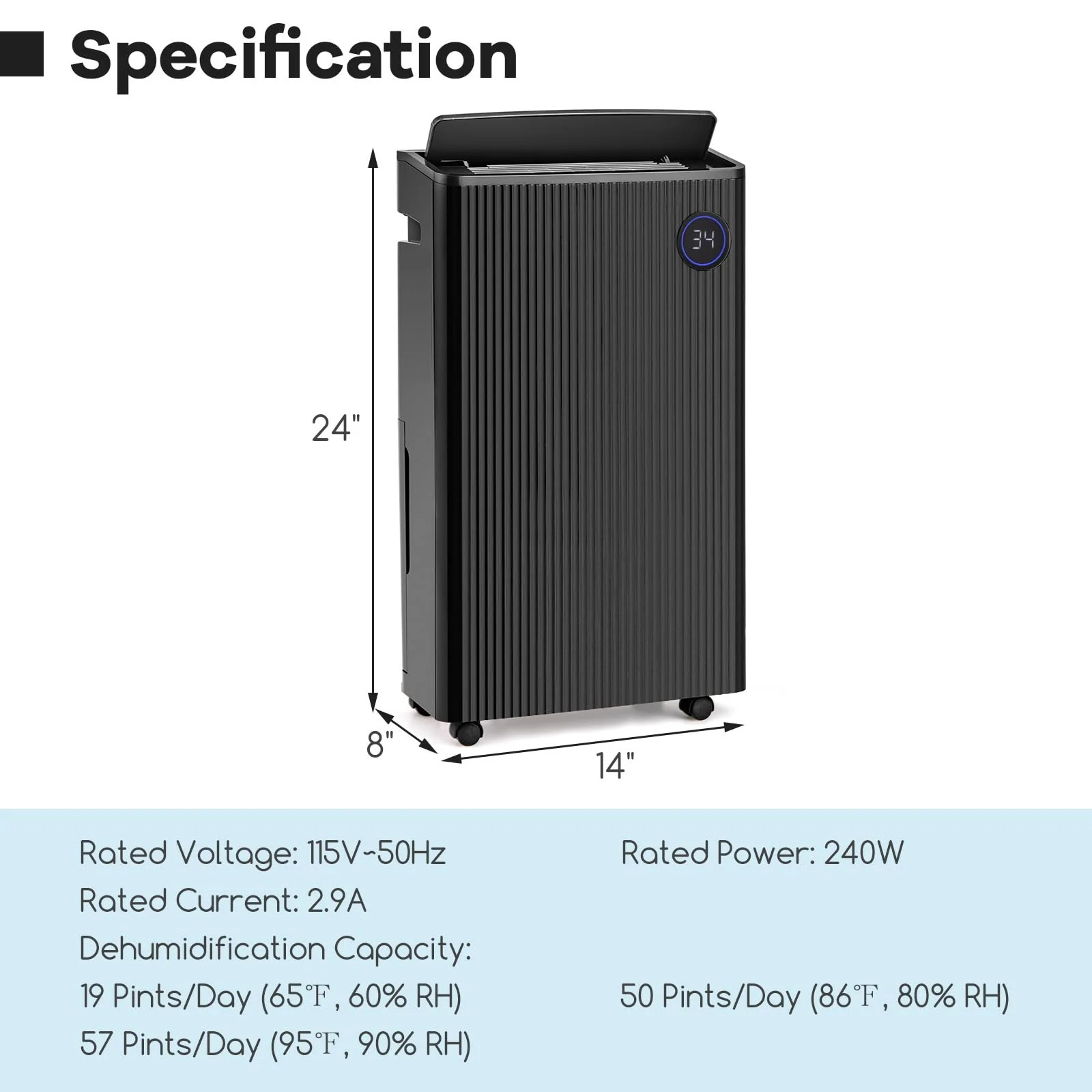 4500 Sq. Ft Dehumidifier for Basement, 57 Pints Quiet Dehumidifier w/Drain Hose - Image 7
