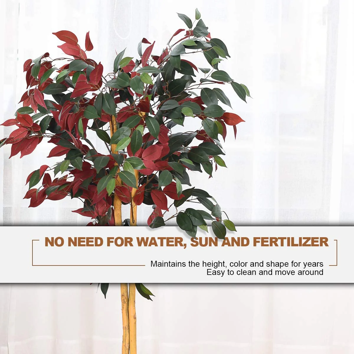 4FT Fake Tree Artificial Greenery Plants in Nursery Pot Decorative Trees - Image 6