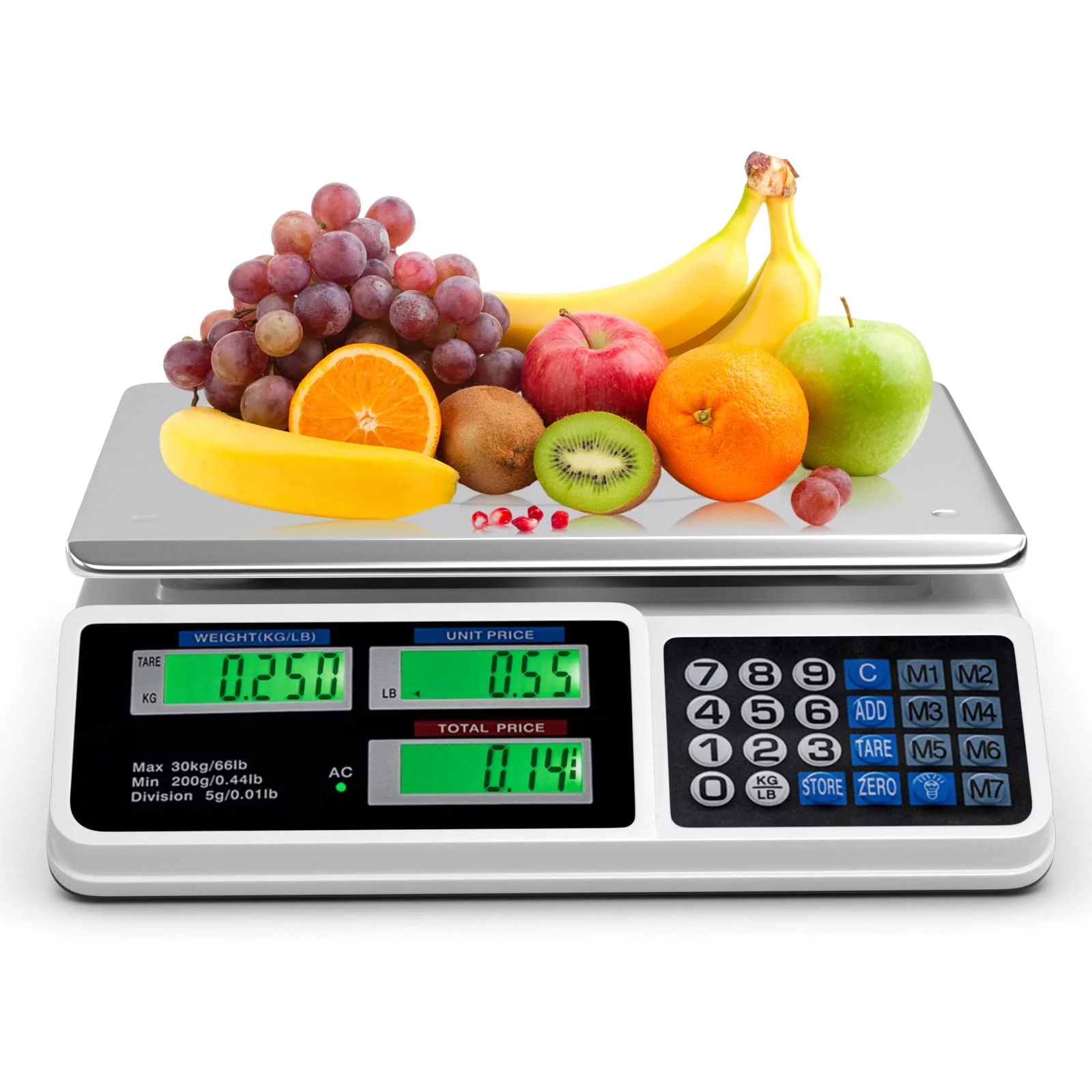 66 LB Deli Scale Price Computing Commercial Food Produce Electronic Counting Weight - Image 2