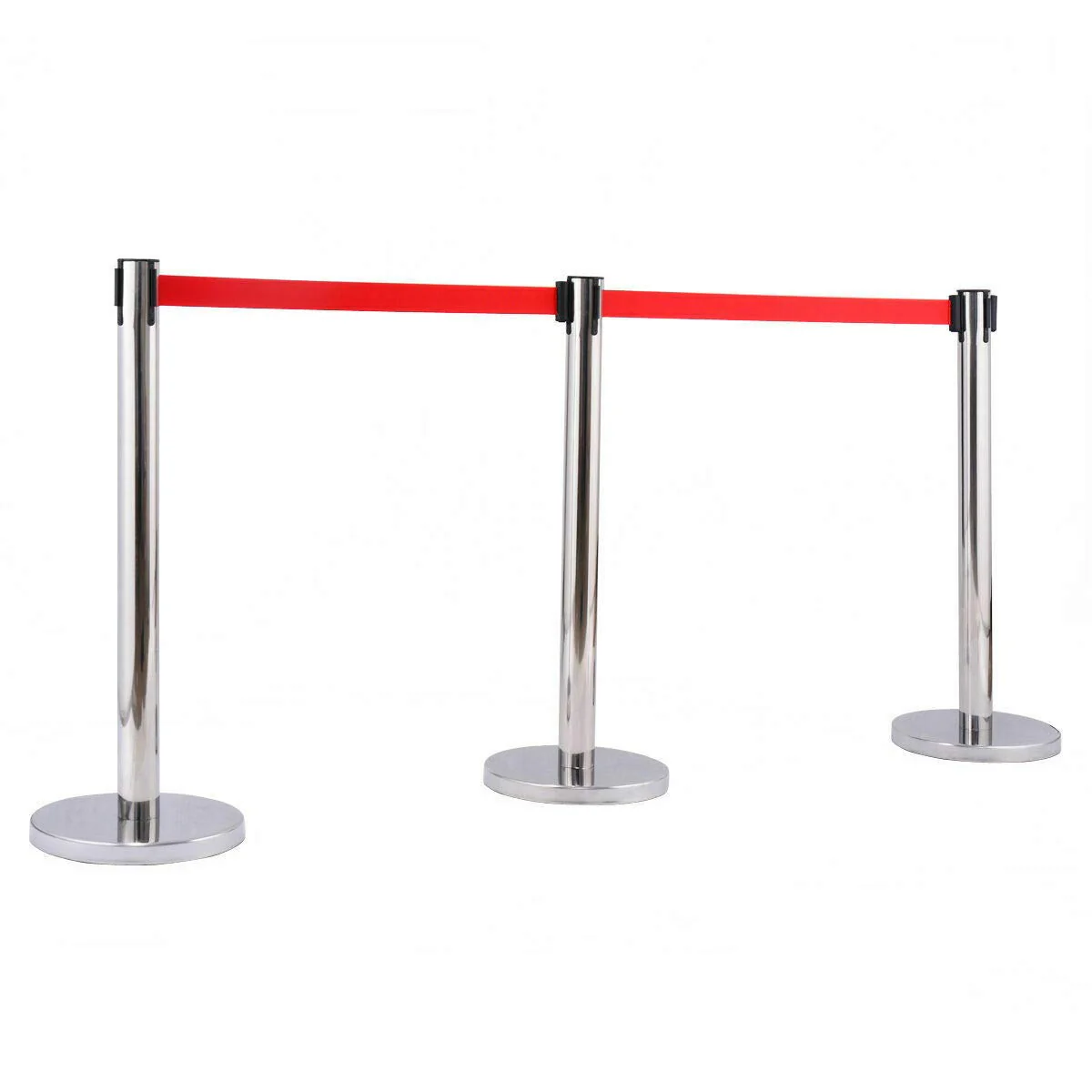 6Pcs Stanchion Post Crowd Control Barrier Stainless Steel Stanchions - Image 18