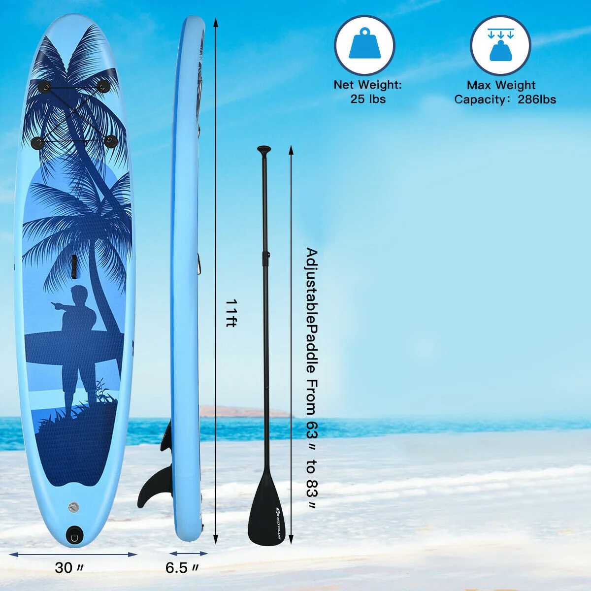 9.8'/10'/11' Inflatable Stand Up Paddle Board - Image 6