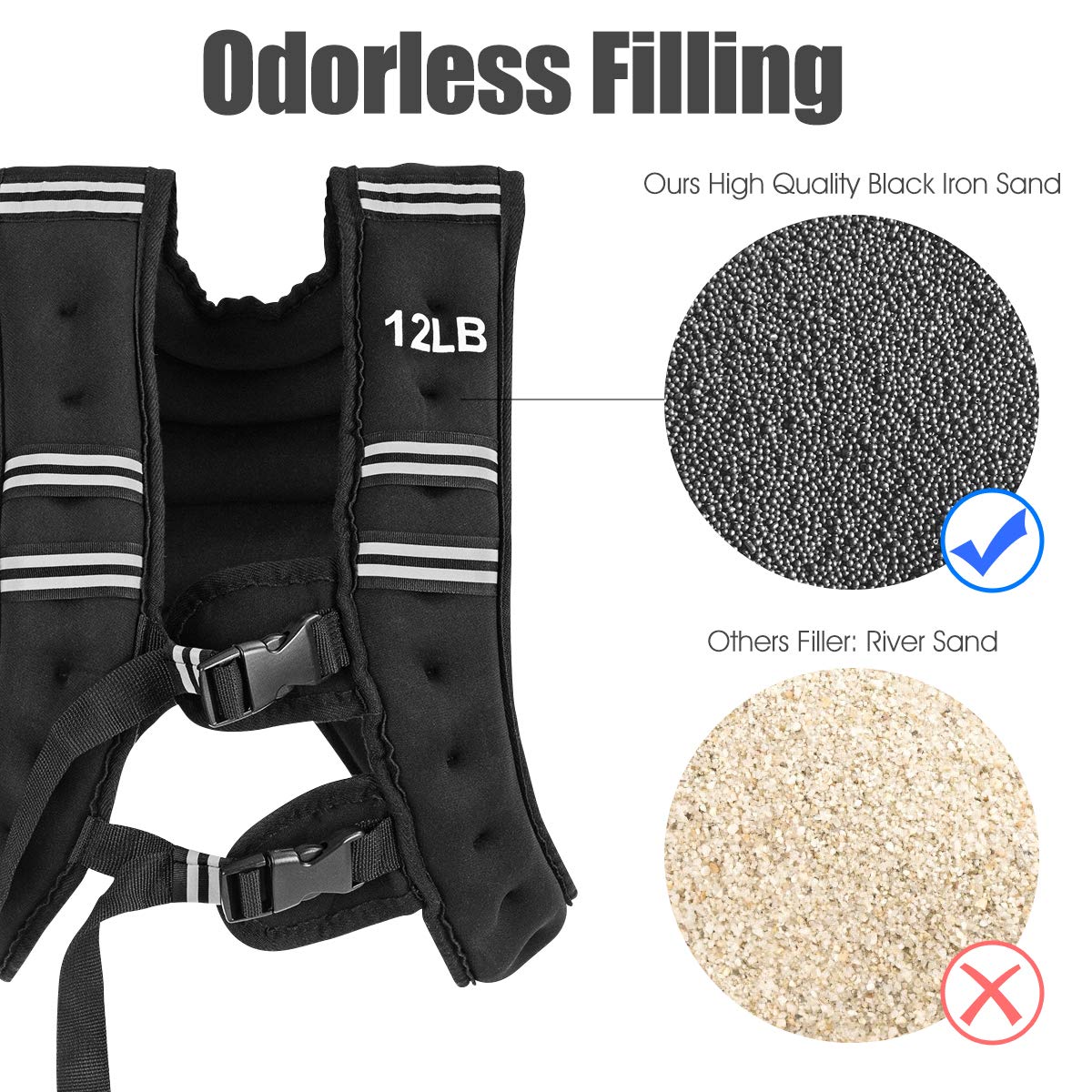 Adjustable Weighted Vest, 12lb/20lbWeight Vest Workout Equipment - Image 5