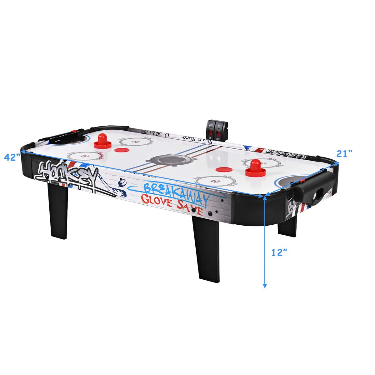 Air Powered Hockey Table, LED Electronic Scoring Sports Game - Image 8
