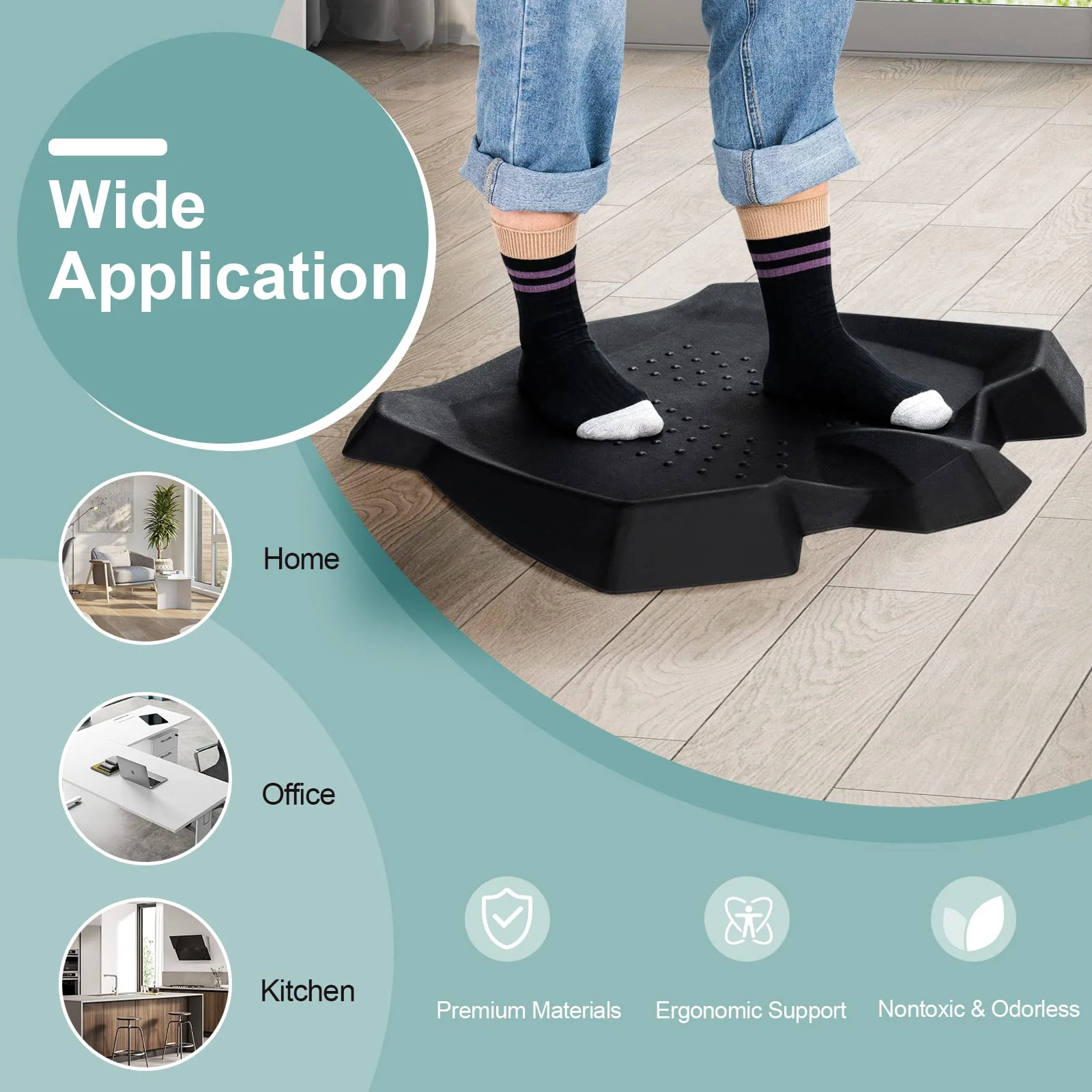 Anti Fatigue Standing Desk Mat, Ergonomic Cushioned Comfort Floor Mat - Image 7