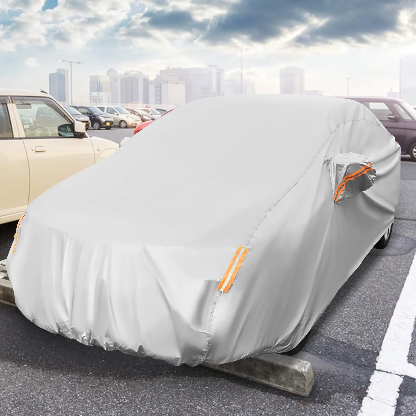 Car Cover for Automobiles 193 Inch Rain Sun UV Protection Universal Fit Sedan Chevrolet Ford Nissan - Image 7