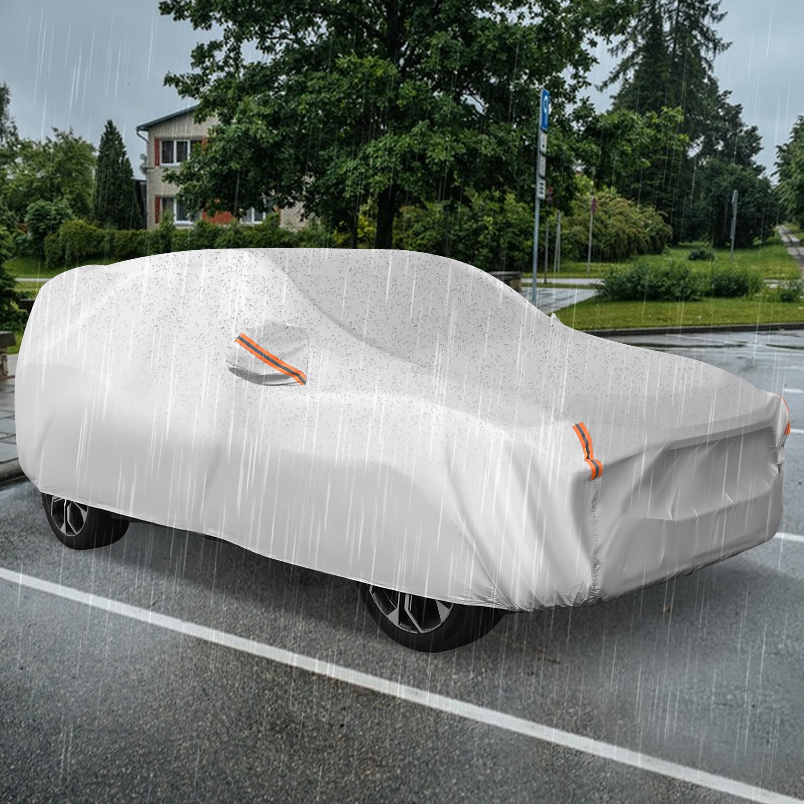 Car Cover for Automobiles 200 Inch Rain Sun UV Protection Fit SUV BMW Honda Lexus Mercedes-Benz - Image 9