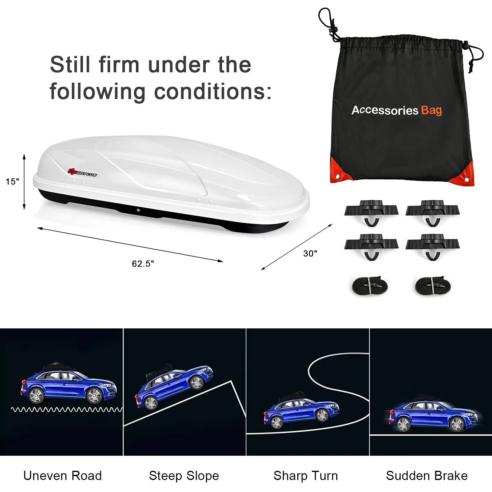 Cargo Box, Waterproof Rooftop Cargo Carrier, Heavy Duty Roof Storage Box - Image 10