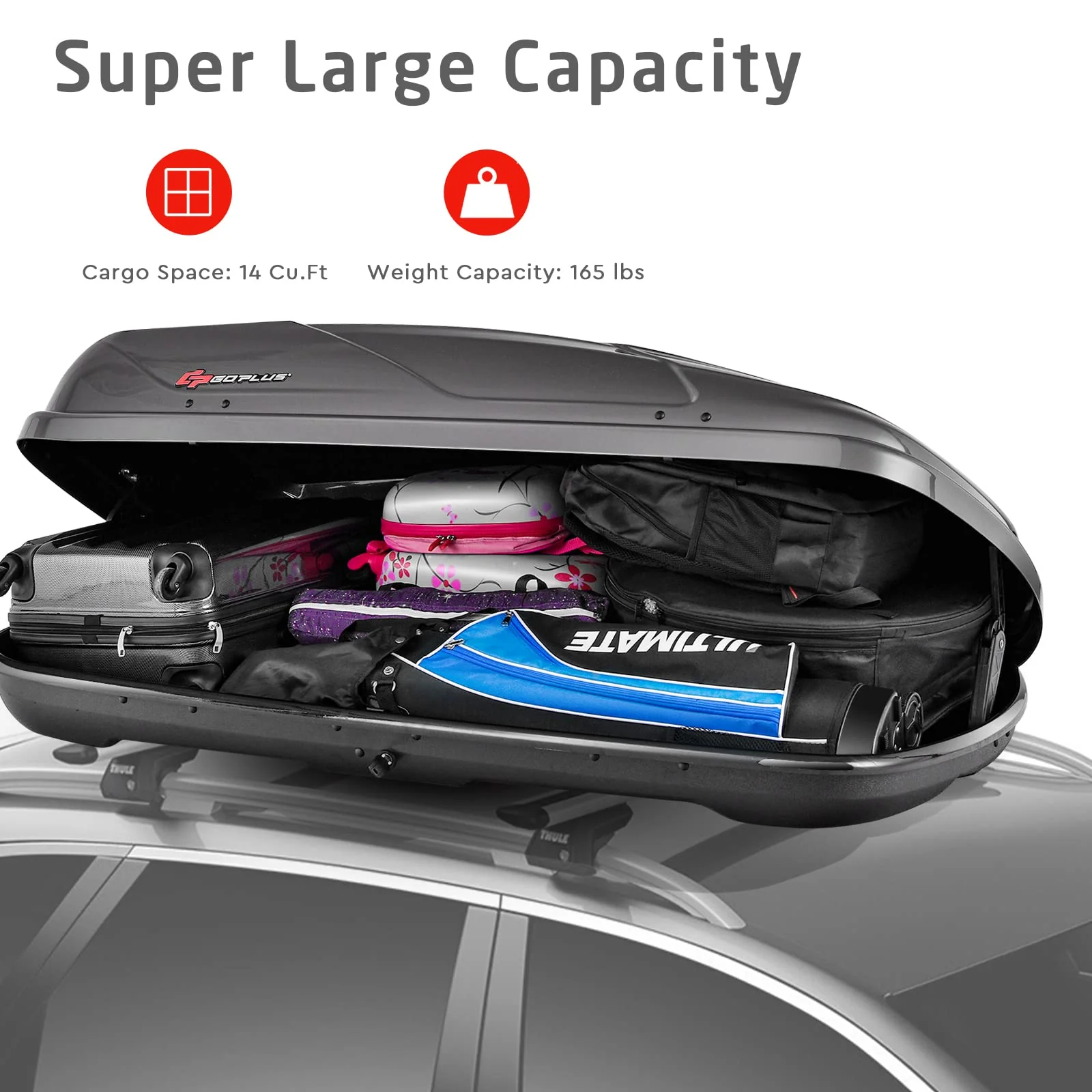 Cargo Box, Waterproof Rooftop Cargo Carrier, Heavy Duty Roof Storage Box - Image 7