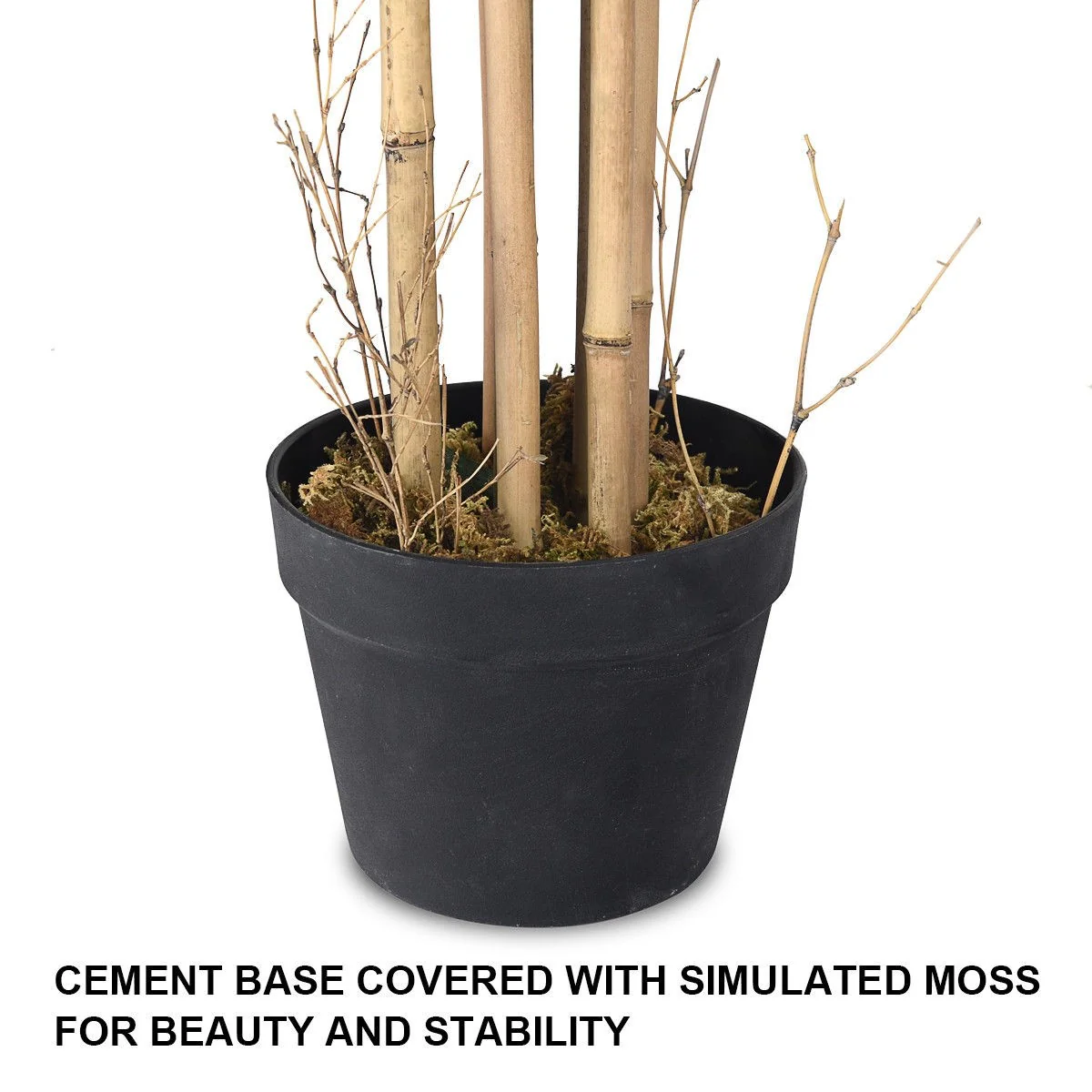 Fake Bamboo Tree Artificial Greenery Plants in Nursery Pot Decorative Trees for Home - Image 11