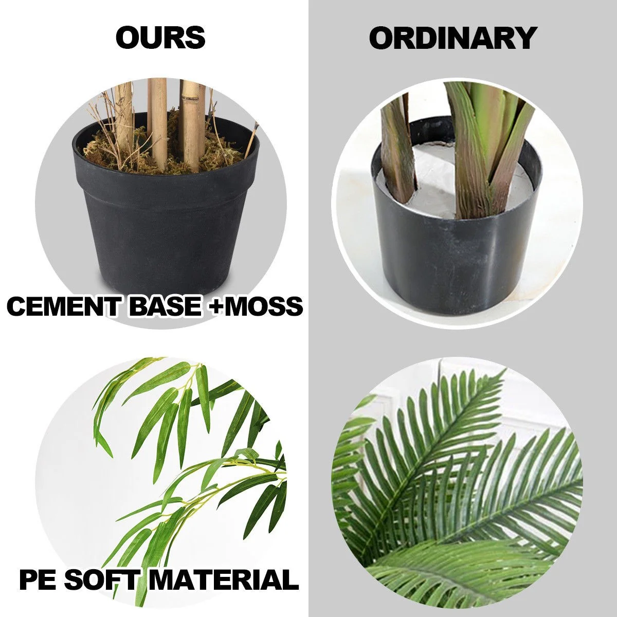 Fake Bamboo Tree Artificial Greenery Plants in Nursery Pot Decorative Trees for Home - Image 8