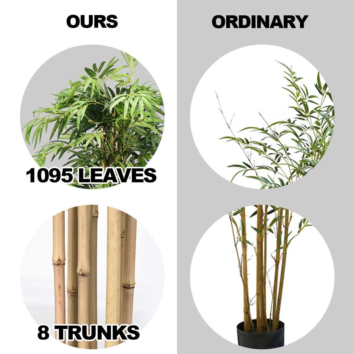 Fake Bamboo Tree Artificial Greenery Plants in Nursery Pot Decorative Trees for Home - Image 9