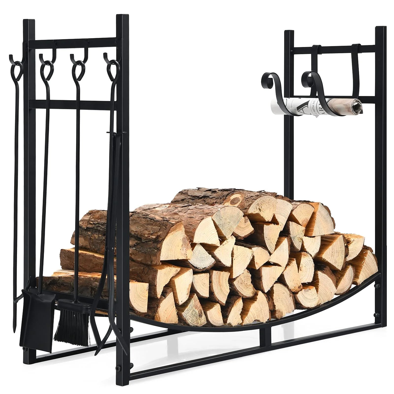 Firewood Rack with Tool Set  36' /30' Fireplace Log Holder - Image 11