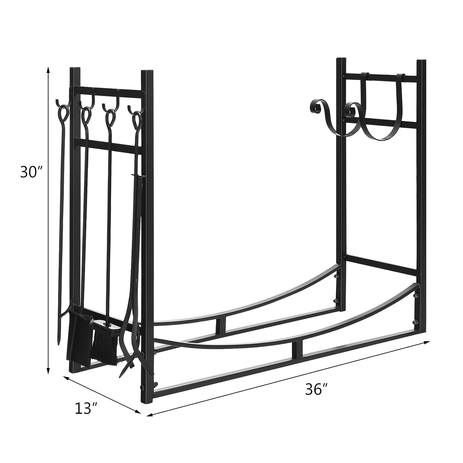 Firewood Rack with Tool Set  36' /30' Fireplace Log Holder - Image 20