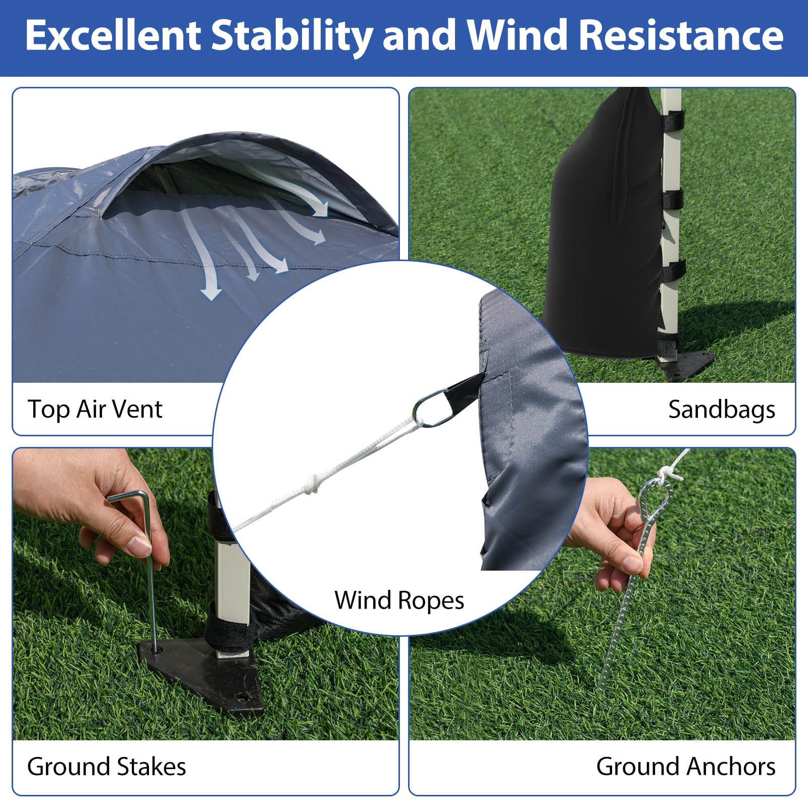 Goplus 10 x 10 Pop Up Canopy with 1 Sidewall and Wheeled Bag - Image 3