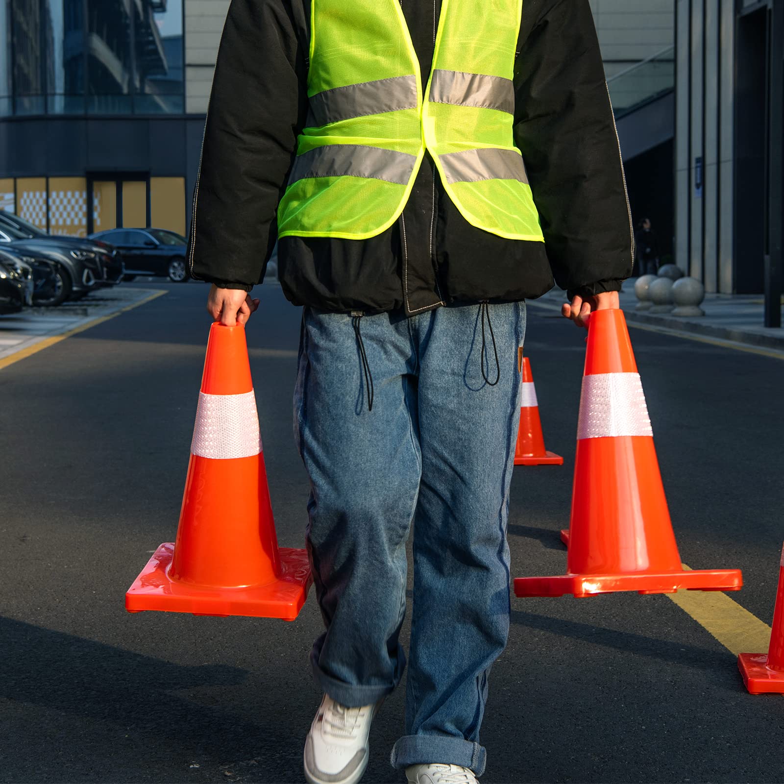 Goplus 12 Pack PVC Traffic Cones - Image 2