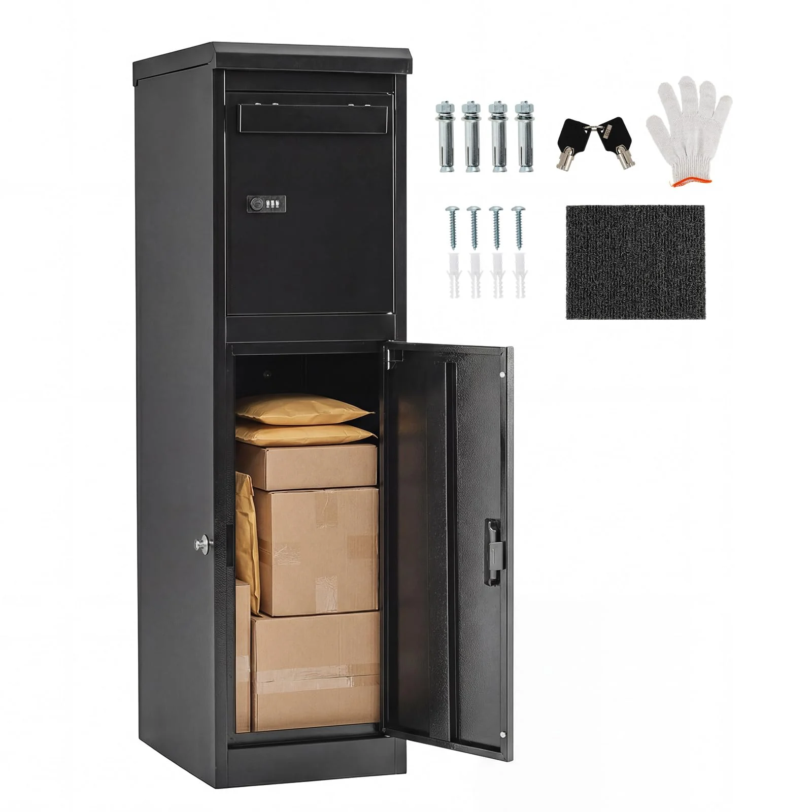 Goplus Galvanized Steel Parcel Drop Boxes with Lock - Image 10