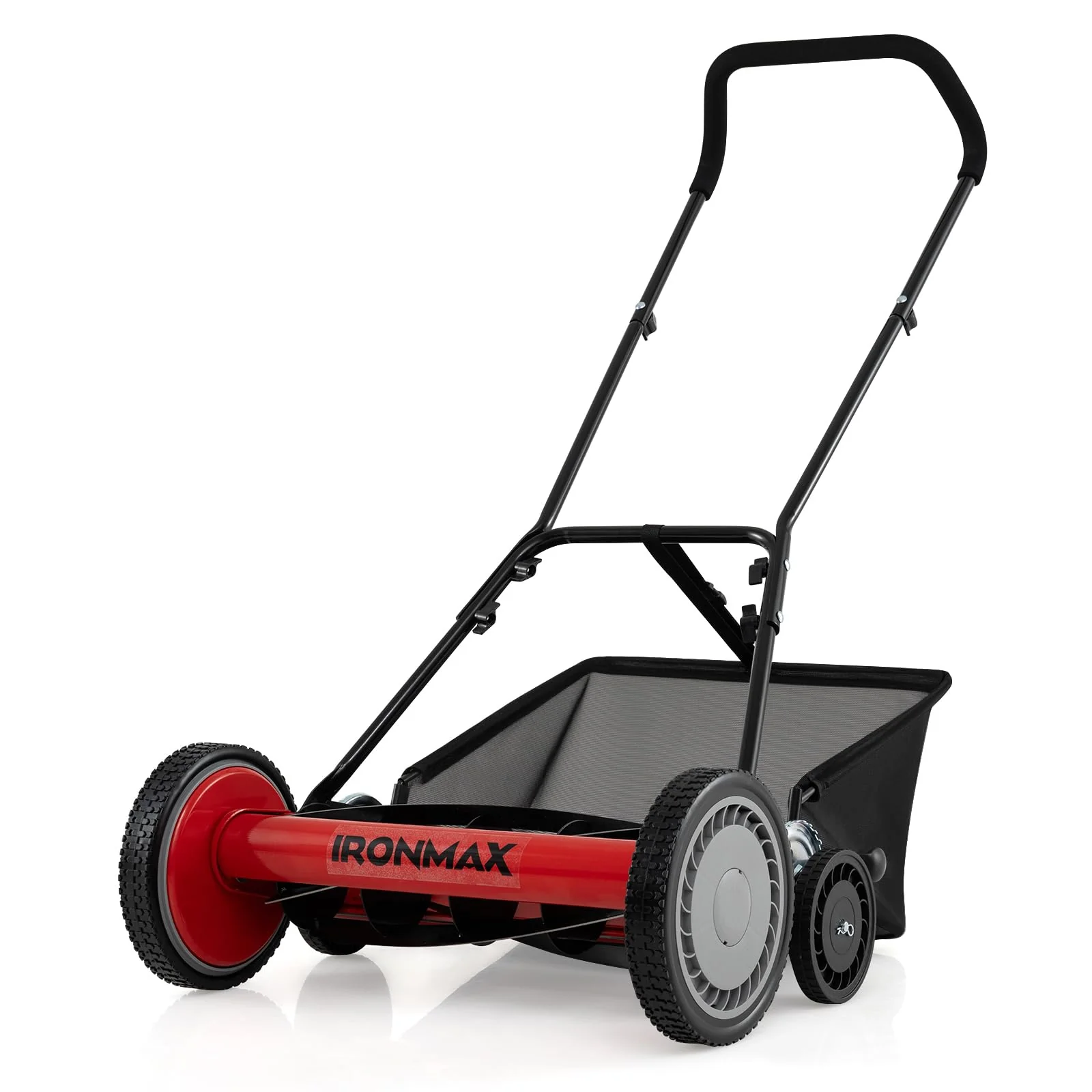 Goplus 18 Inch Push Reel Lawn Mower 5-Blade Manganese Steel Manual Grass Cutter - Image 11