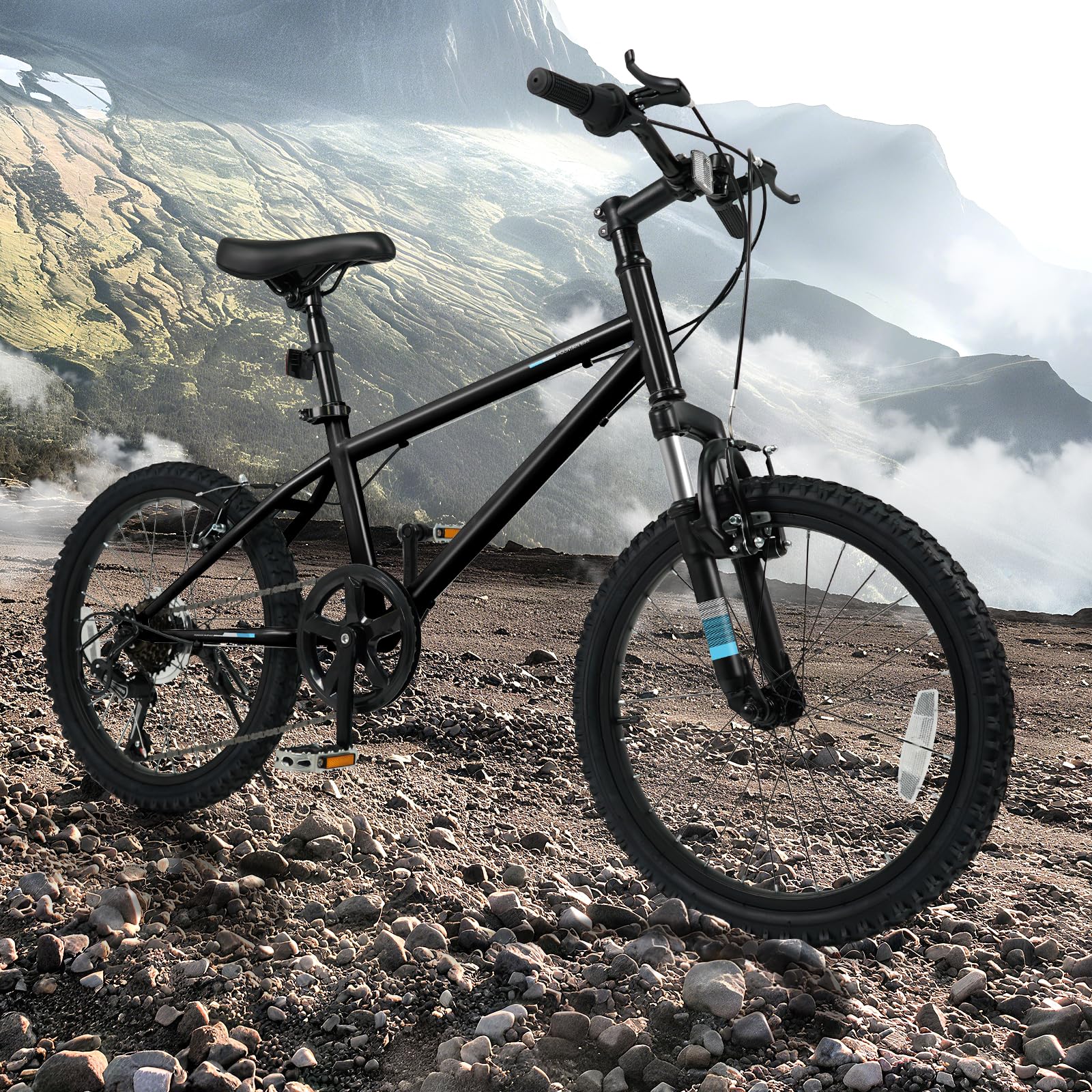 Goplus 20/24 Inch Kids Mountain Bike w/ 6-Speed Drivetrain & Suspension Fork - Image 10