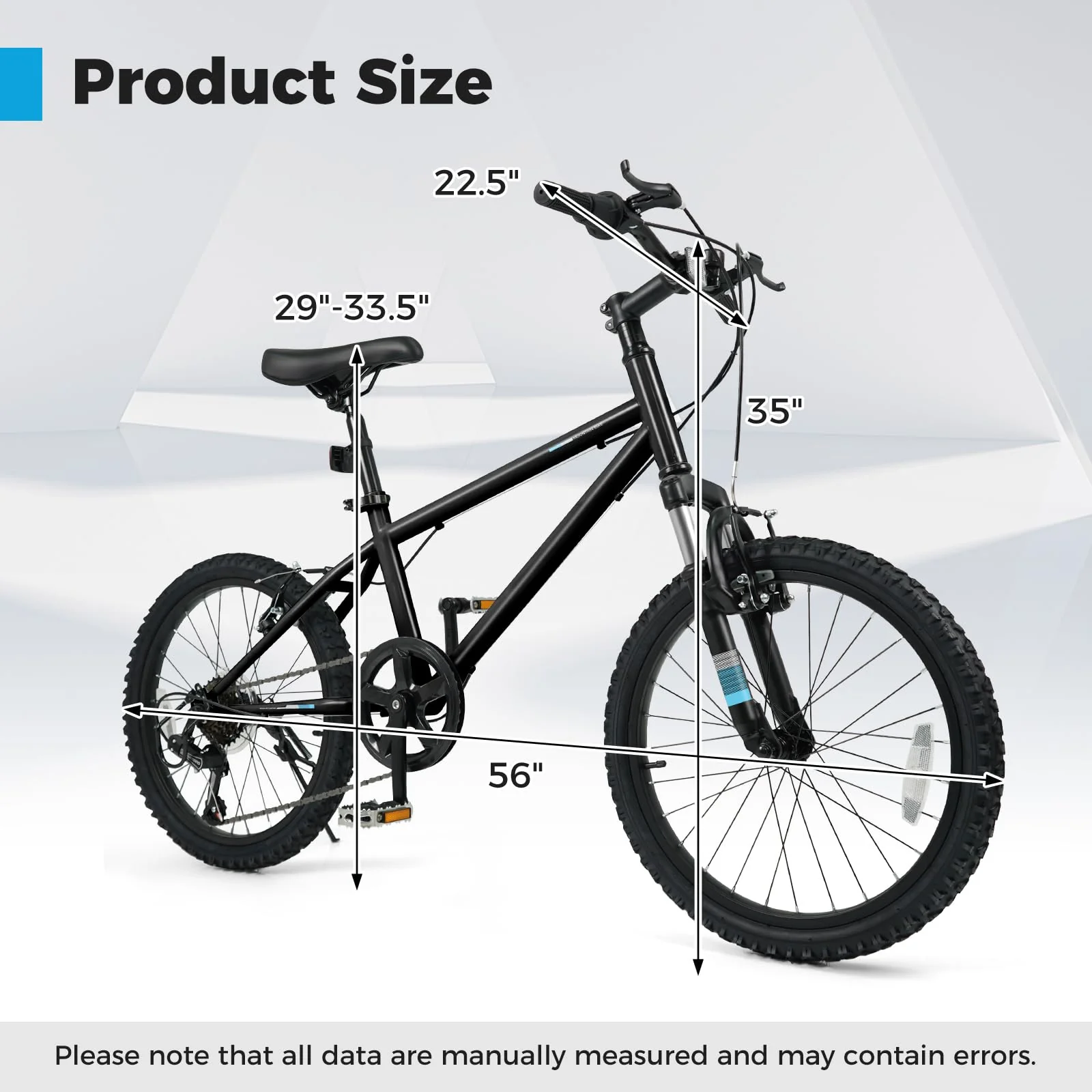 Goplus 20/24 Inch Kids Mountain Bike w/ 6-Speed Drivetrain & Suspension Fork - Image 8
