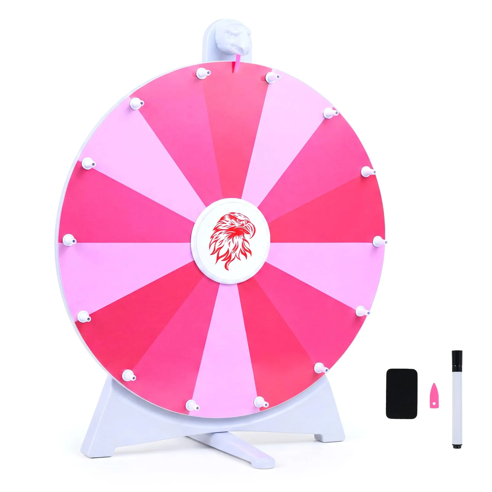 Goplus 20 inch Spinning Prize Wheel 14 Slots Spin Wheel with Blackboard Marker - Image 10