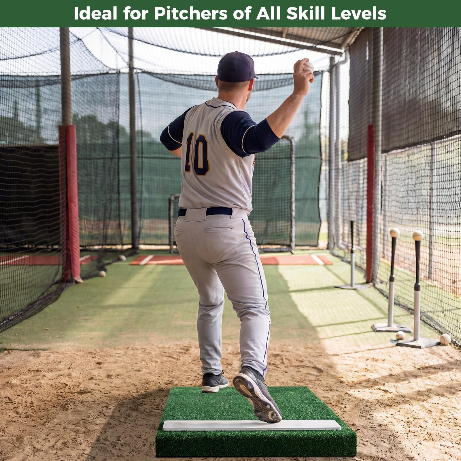 Goplus 27" x 27" x 4" Portable Pitchers Mound with Baseball - Image 7