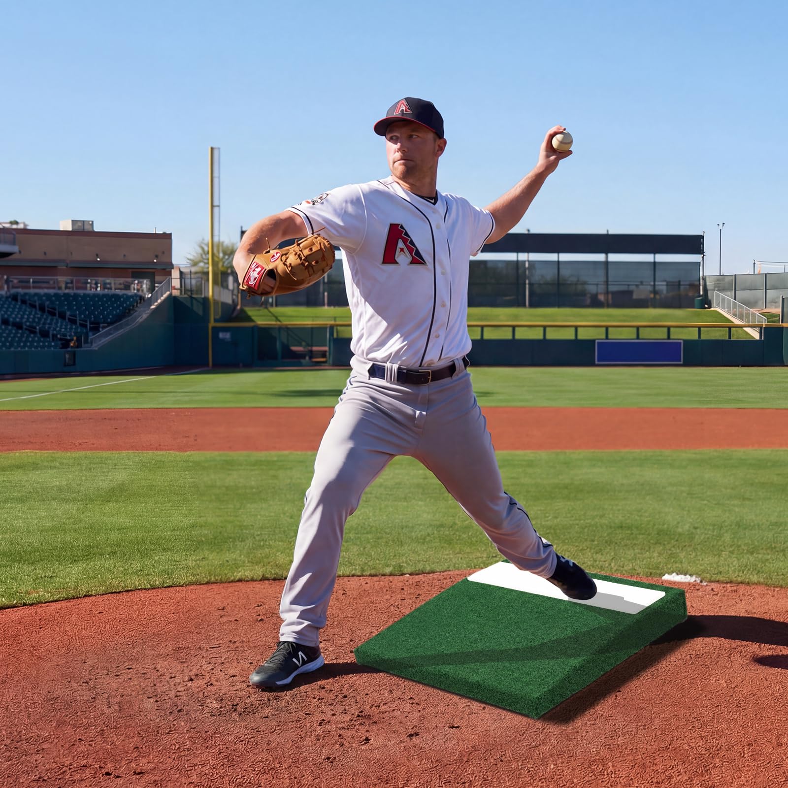 Goplus 27" x 27" x 4" Portable Pitchers Mound with Baseball - Image 8