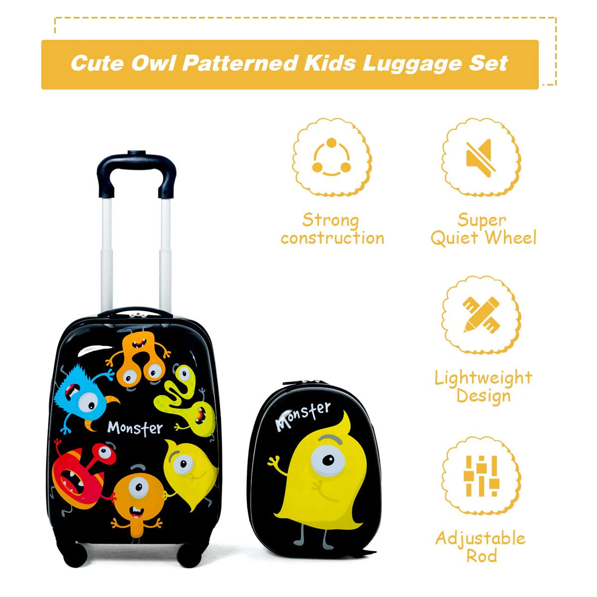 Goplus 2PC Kids Luggage, 12" & 16" Kids Carry On Luggage Set - Image 6