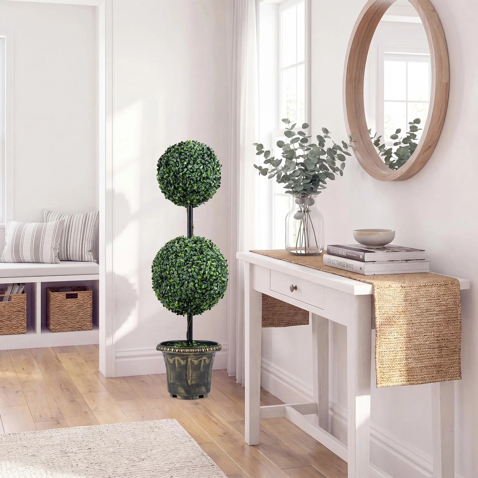 Goplus 3 FT Artificial Boxwood Topiary Tree(1/2) - Image 8