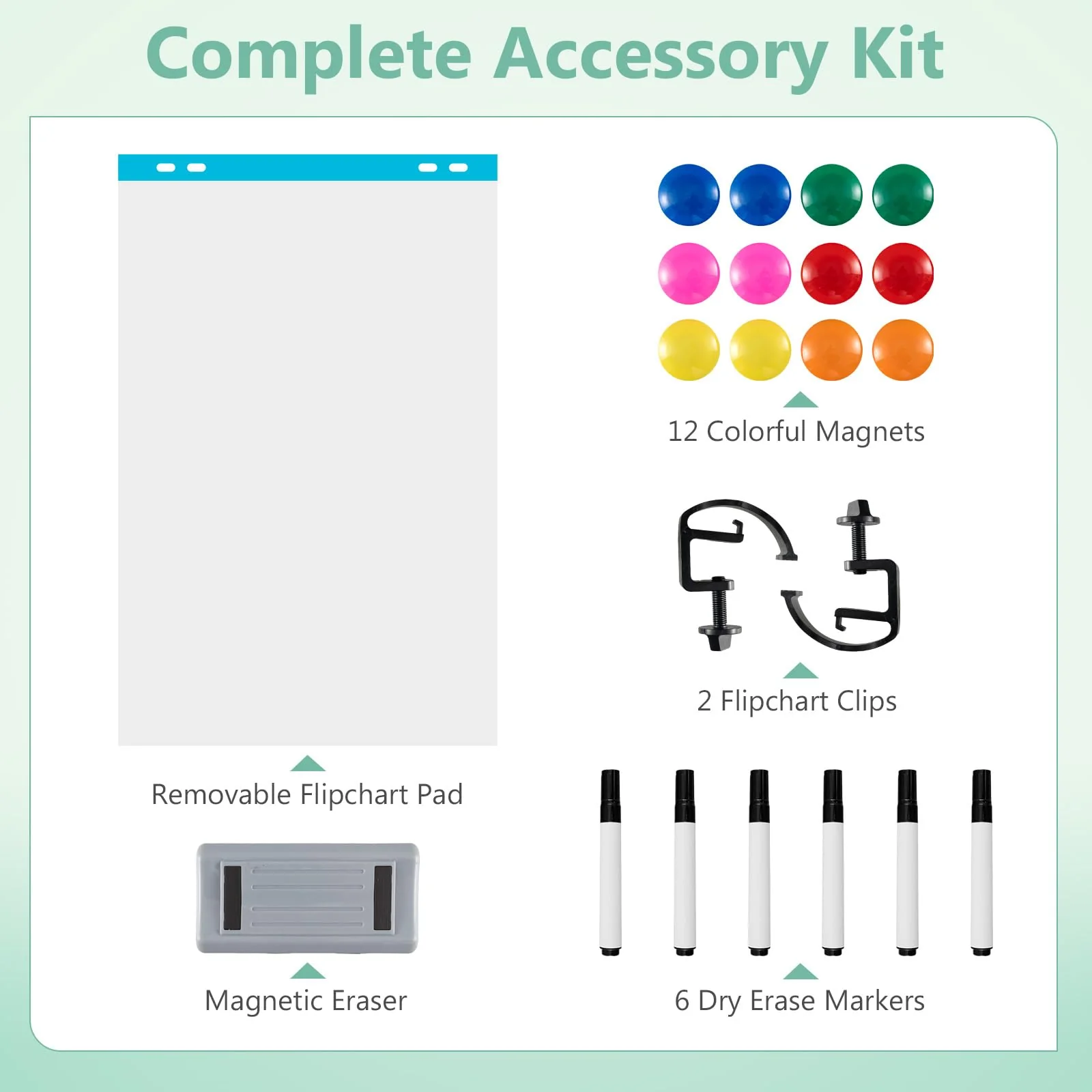 Goplus 48" x 36" Double-Sided Magnetic Dry Erase Board with Flipchart - Image 4