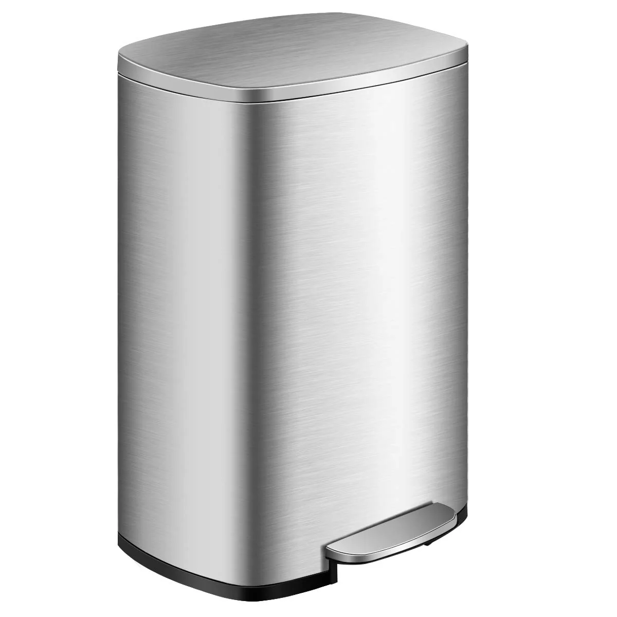Goplus 50 Liter / 13.2 Gallon Stainless Steel Step Trash Can