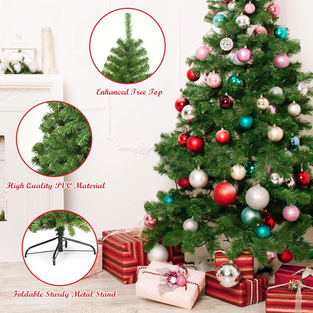 Goplus 7.5 Ft Artificial Christmas Tree - Image 6