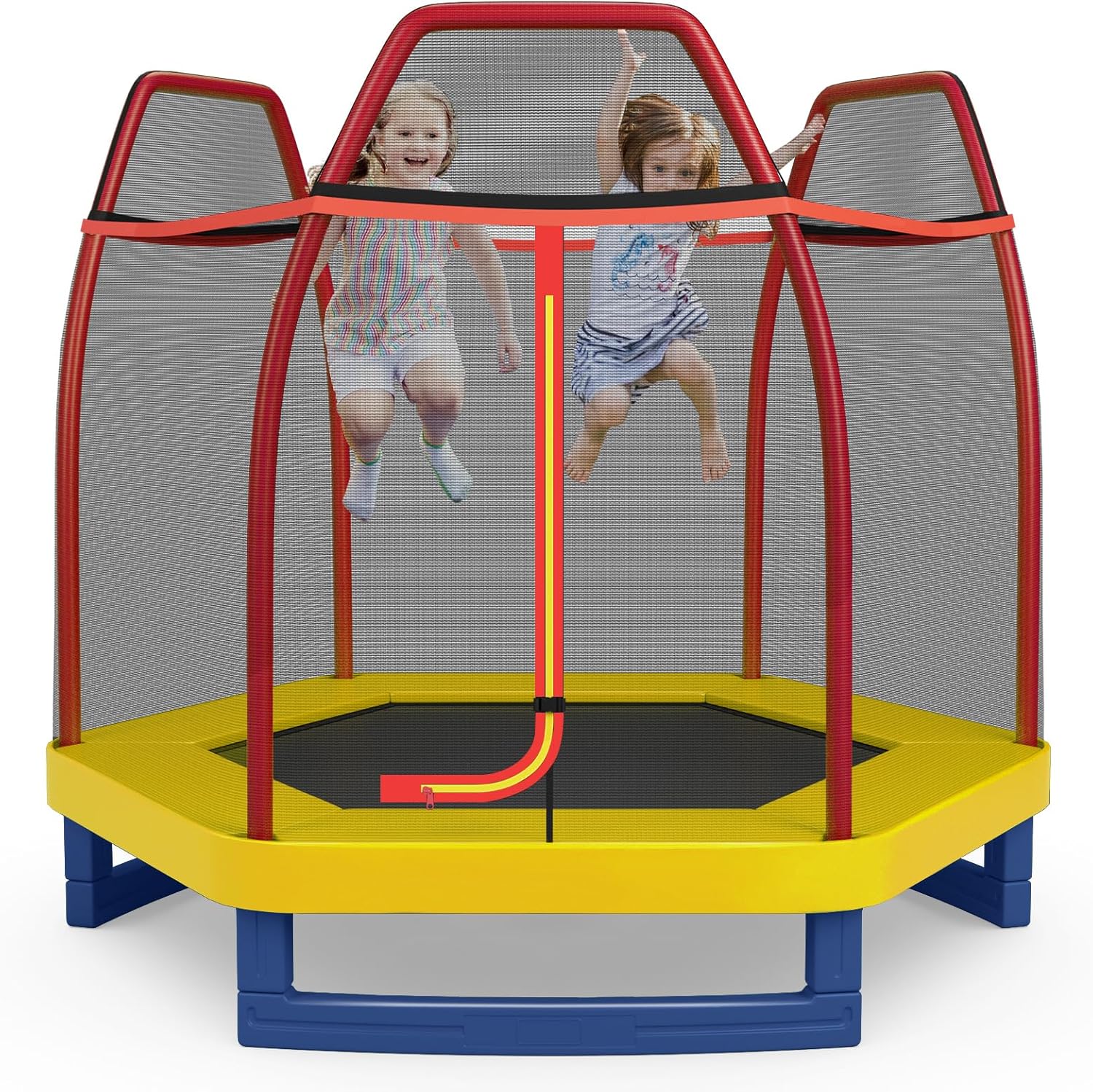 Goplus 7FT Trampoline for Kids, ASTM Approved Trampoline for Boys Girls Outdoor Indoor - Image 11