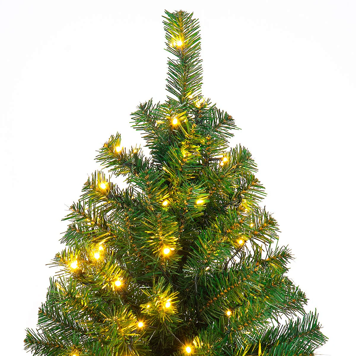 Goplus 9ft Artificial Pre-lit Christmas Tree Premium Spruce Hinged Tree with 700 LED Lights and Solid Metal Stand - Image 7