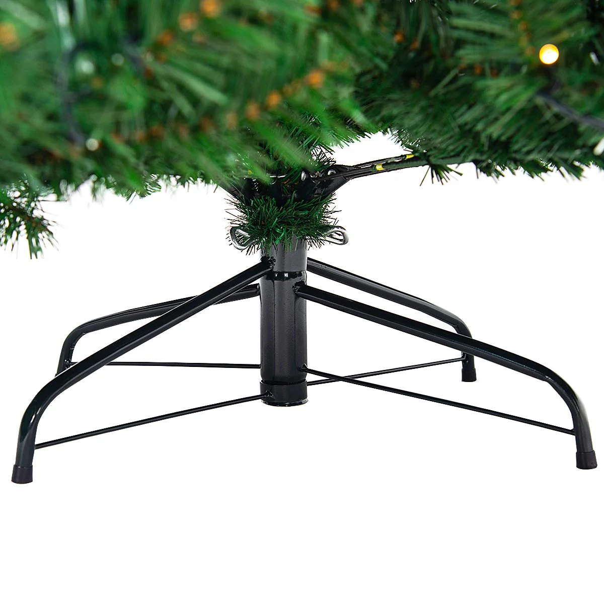 Goplus 9ft Artificial Pre-lit Christmas Tree Premium Spruce Hinged Tree with 700 LED Lights and Solid Metal Stand - Image 8