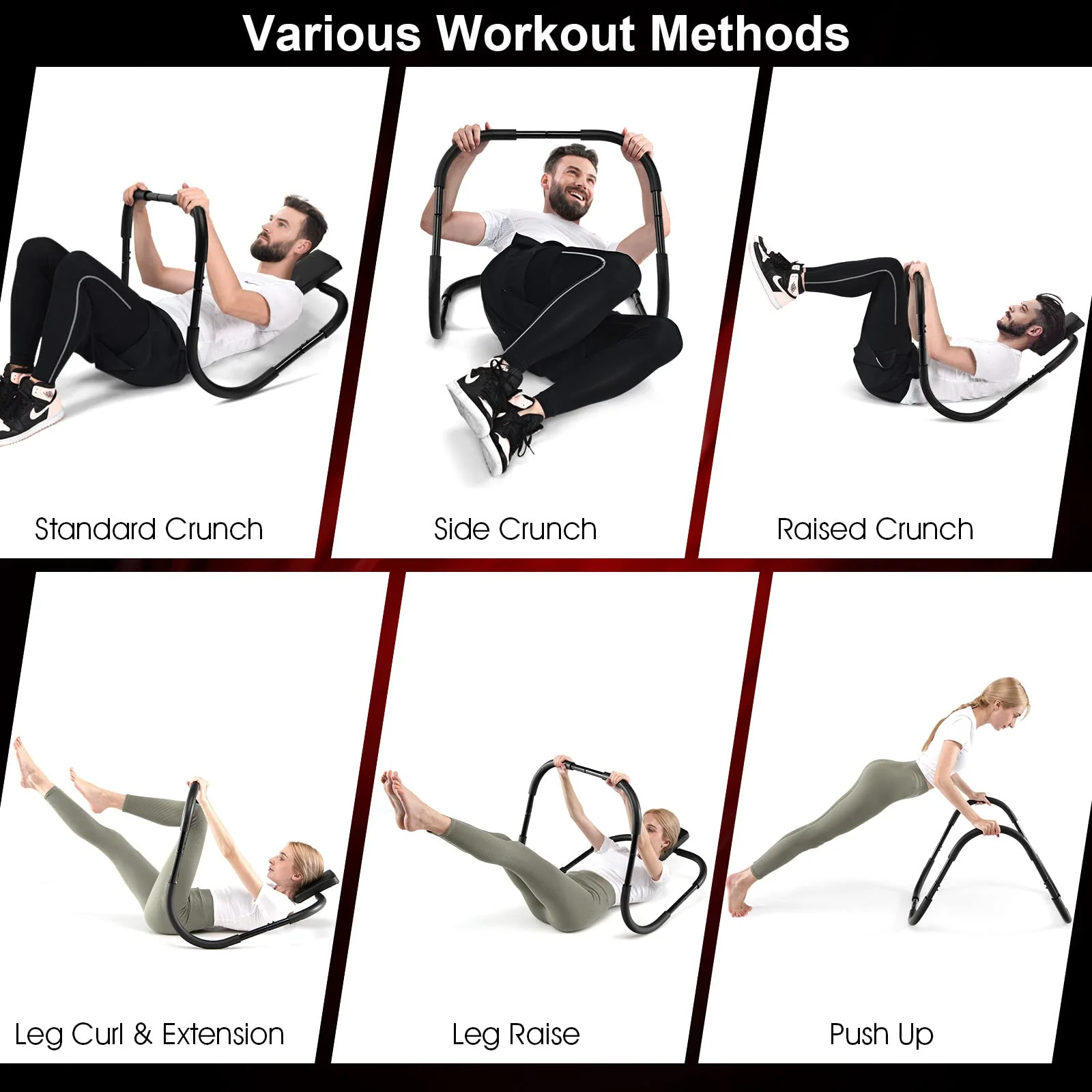 Goplus AB Fitness Crunch, Portable Abdominal Machine Workout Exerciser for Core Strength - Image 3