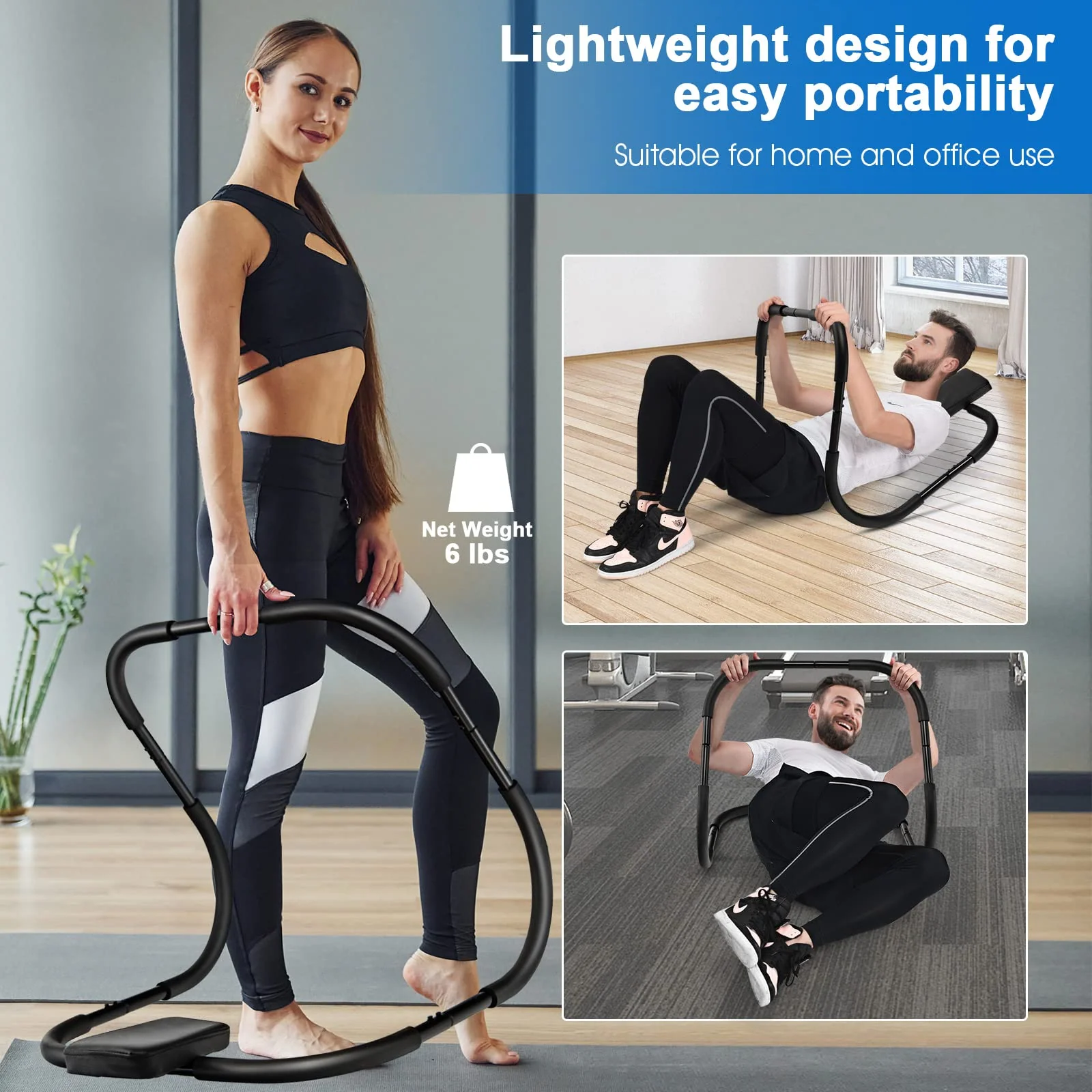 Goplus AB Fitness Crunch, Portable Abdominal Machine Workout Exerciser for Core Strength - Image 8
