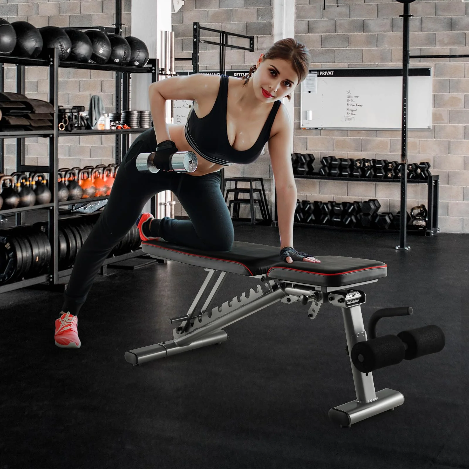 Goplus Adjustable Weight Bench - Image 2