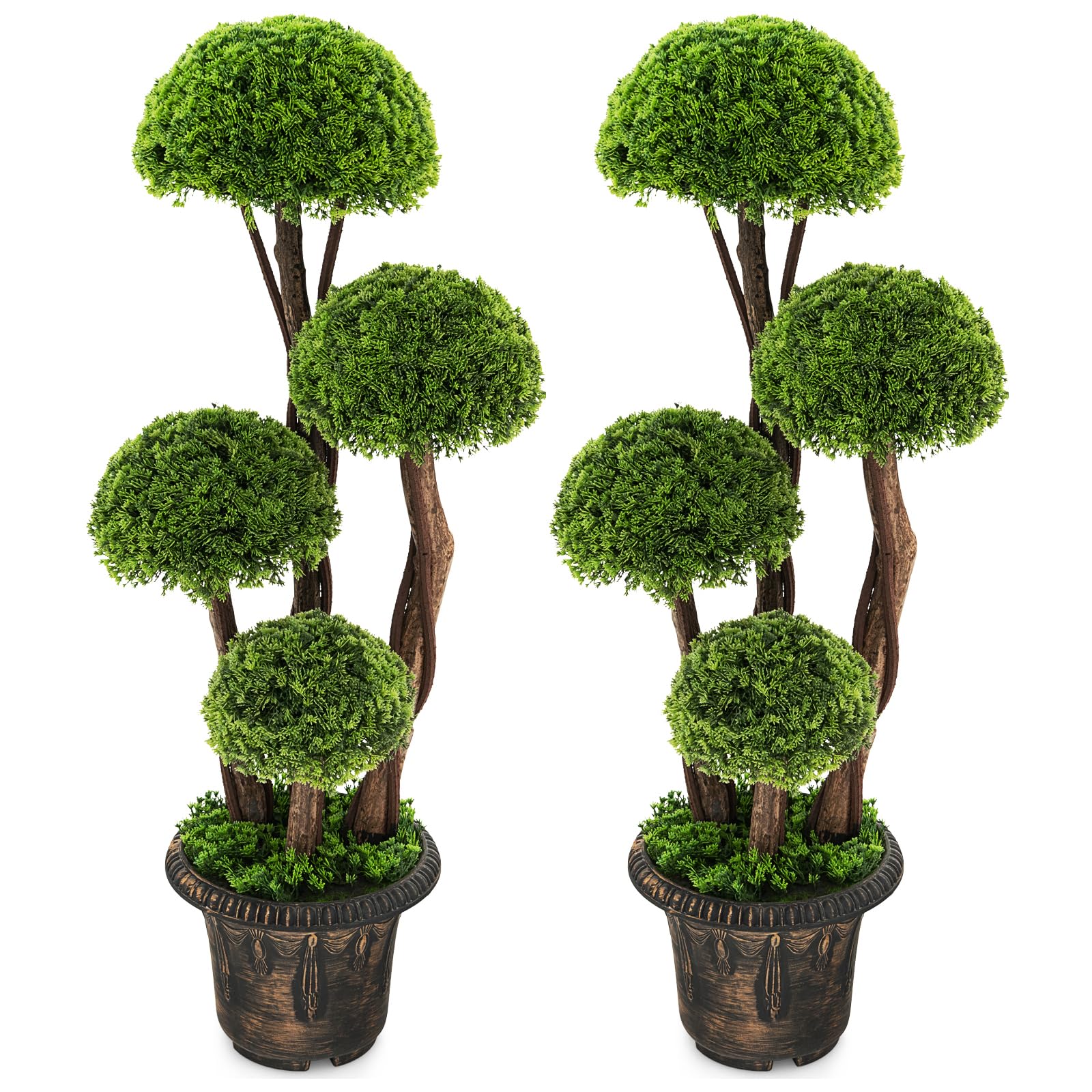 Goplus Artificial Cypress Topiary Ball Tree - Image 10